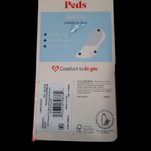 New Peds Black No Show Socks Womens 8-12 Mid Cut - Picture 8 of 12